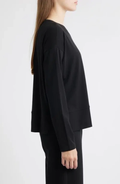 Eileen Fisher V-neck Long Sleeve Box T-shirt