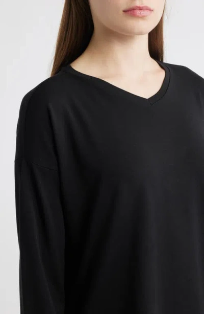 Eileen Fisher V-neck Long Sleeve Box T-shirt