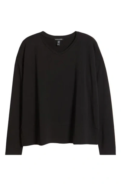 Eileen Fisher V-neck Long Sleeve Box T-shirt