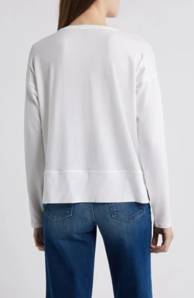 Eileen Fisher V-neck Long Sleeve Box T-shirt