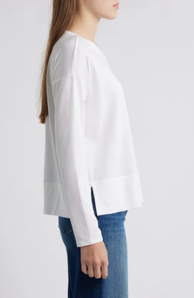 Eileen Fisher V-neck Long Sleeve Box T-shirt