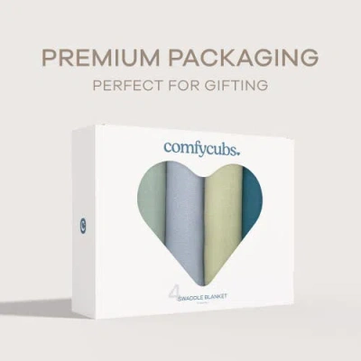 Comfy Cubs Muslin Swaddle Blankets, 4 Pack In Multi