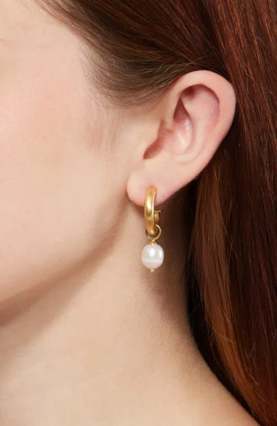 Dean Davidson Siena Baroque Freshwater Pearl Drop Hoop Earrings