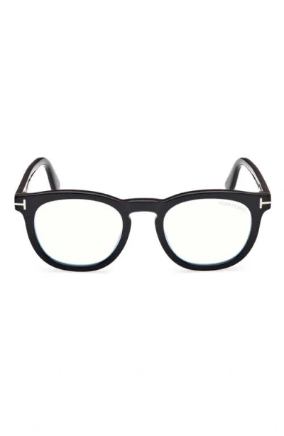 Tom Ford 50mm Small Round Blue Light Blocking Glasses