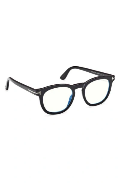 Tom Ford 50mm Small Round Blue Light Blocking Glasses