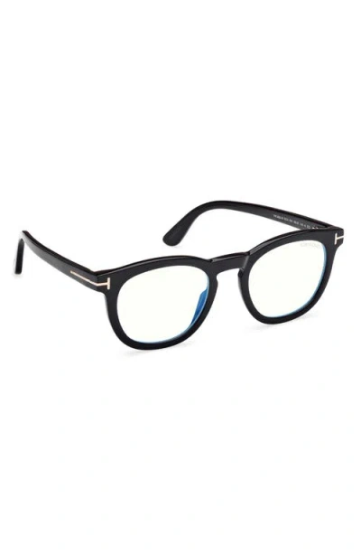 Tom Ford 50mm Small Round Blue Light Blocking Glasses