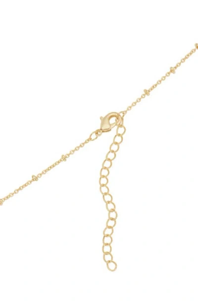 Athra Luxe Pavé Cubic Zirconia Evil Eye Tag Pendant Necklace