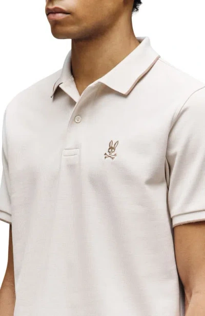 Psycho Bunny Jasper Polo In Neutral