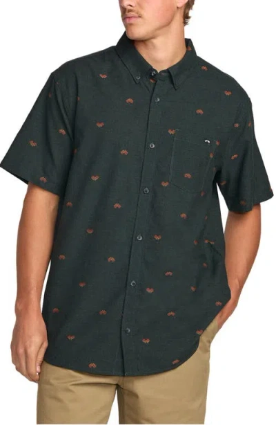 Billabong All Day Jacquard Short Sleeve Button-down Shirt In Green