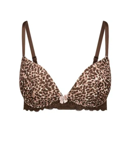 Adore Me Shea Push Up Plunge Bra In Animal Print