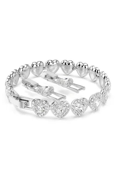 Swarovski X Ariana Grande Angelic Crystal Heart Line Bracelet