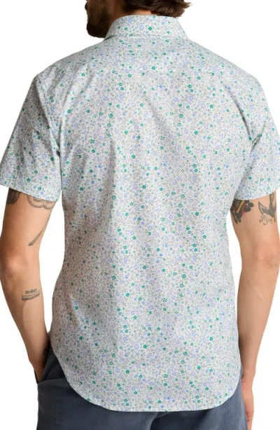 Bonobos Tech Slim Fit Tropical Tiger Print Short Sleeve Performance Button-up Shirt In Multi