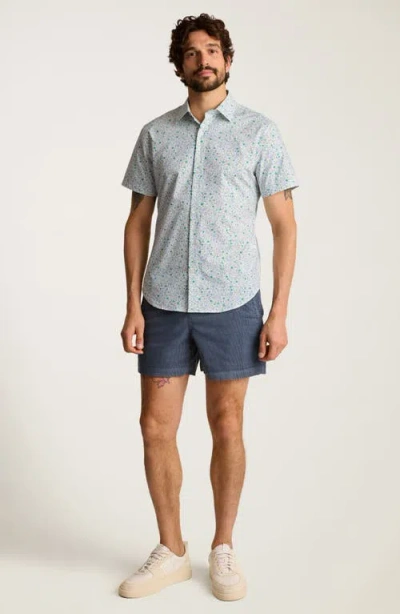 Bonobos Tech Slim Fit Tropical Tiger Print Short Sleeve Performance Button-up Shirt In Multi