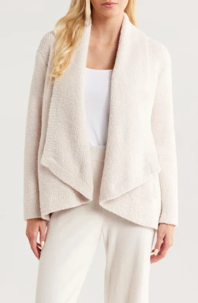 Barefoot Dreams Cozy Chic® Shawl Collar Rib Cardigan In White