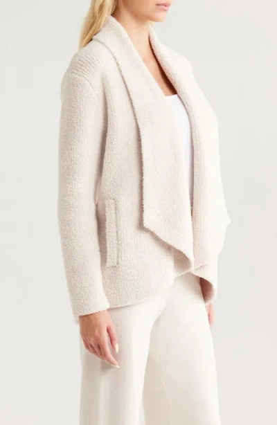 Barefoot Dreams Cozy Chic® Shawl Collar Rib Cardigan In White