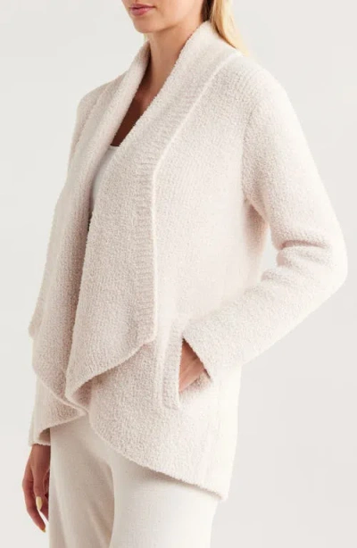 Barefoot Dreams Cozy Chic® Shawl Collar Rib Cardigan In White