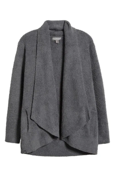 Barefoot Dreams Cozy Chic® Shawl Collar Rib Cardigan In Gray