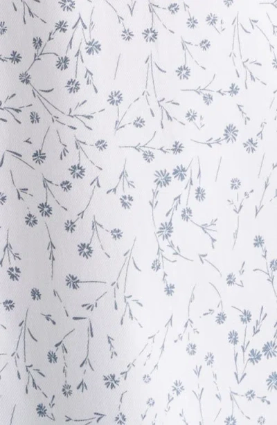 Nordstrom Ditsy Floral Long Sleeve Stretch Cotton Blend Button-up Shirt In Transparent