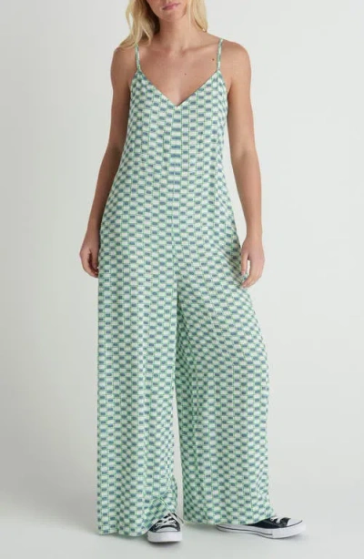Hurley Venice Check Jumpsuit In Gray