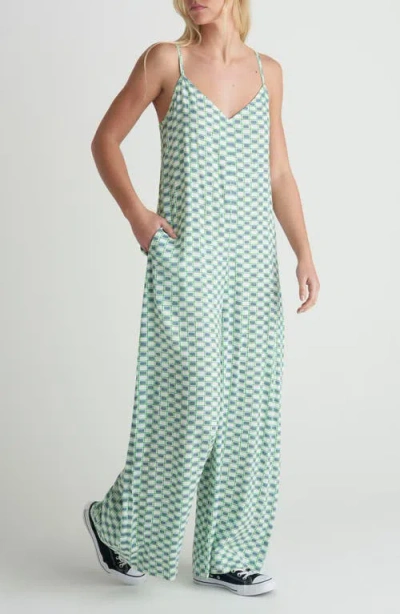 Hurley Venice Check Jumpsuit In Gray