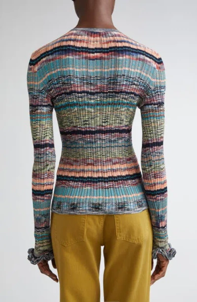 Ulla Johnson Lex Ruffle Space Dye Cardigan