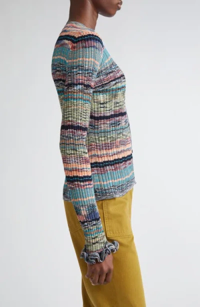 Ulla Johnson Lex Ruffle Space Dye Cardigan