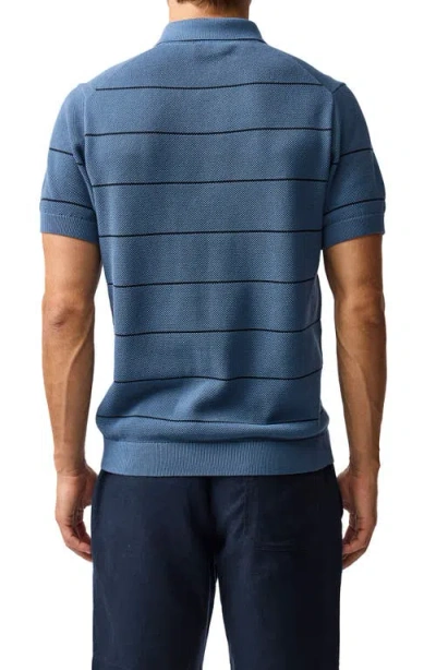 Rodd & Gunn Turners Bay Stripe Polo In Blue