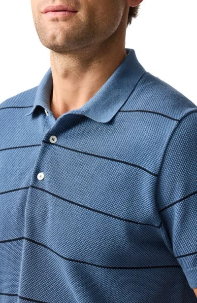Rodd & Gunn Turners Bay Stripe Polo In Blue