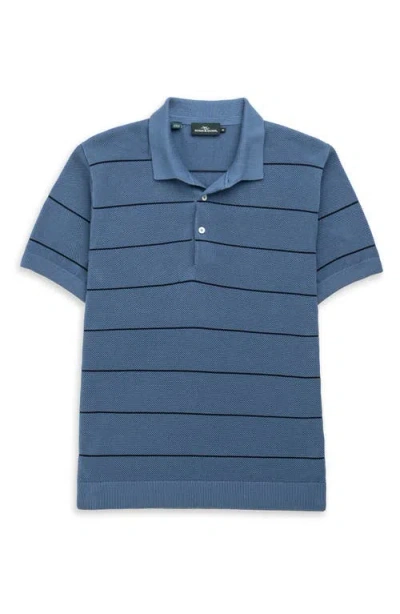 Rodd & Gunn Turners Bay Stripe Polo In Blue