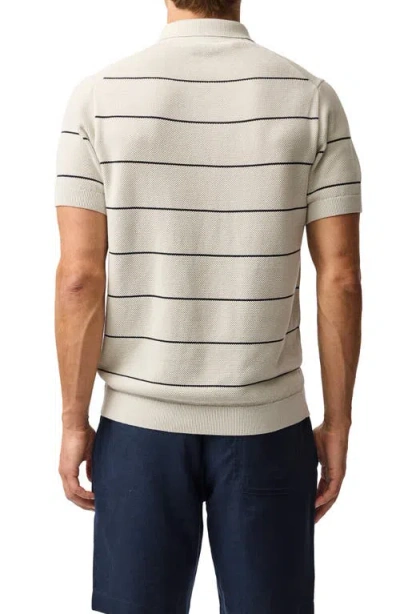 Rodd & Gunn Turners Bay Stripe Polo In Neutral