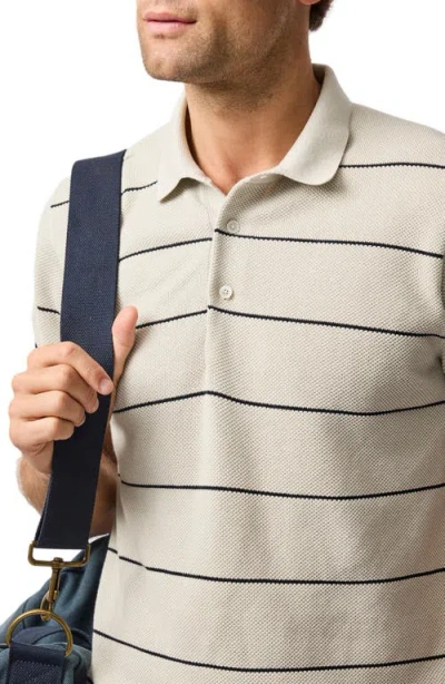 Rodd & Gunn Turners Bay Stripe Polo In Neutral