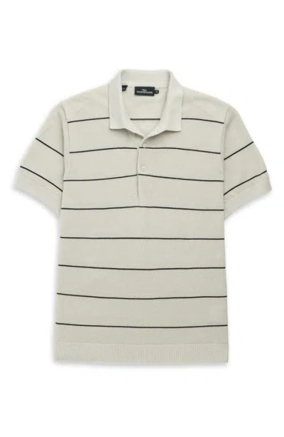 Rodd & Gunn Turners Bay Stripe Polo In Neutral