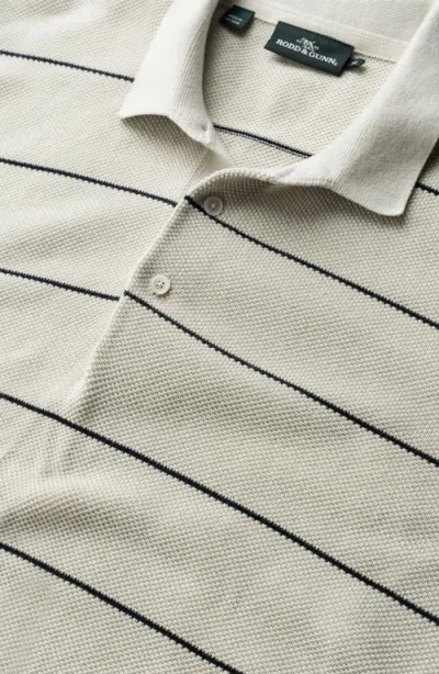Rodd & Gunn Turners Bay Stripe Polo In Neutral