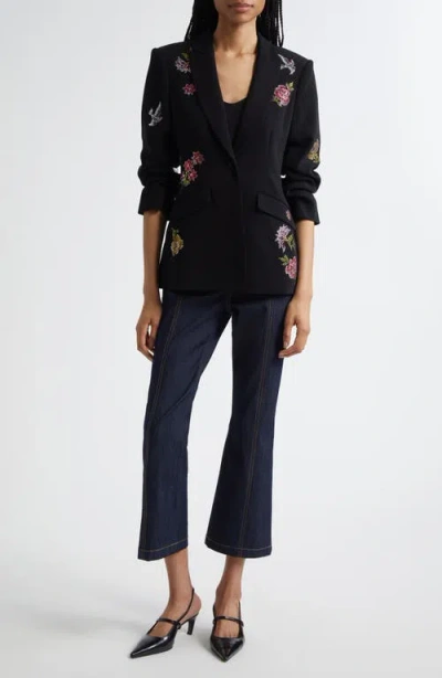 Cinq À Sept Marsha Patch Pocket Kick Flare Jeans In Blue