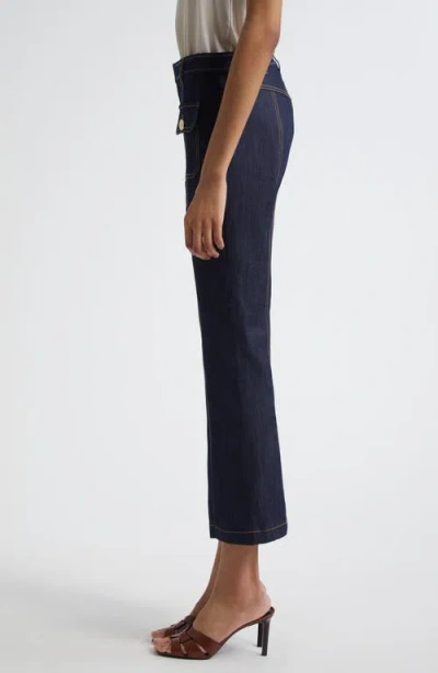 Cinq À Sept Marsha Patch Pocket Kick Flare Jeans In Blue