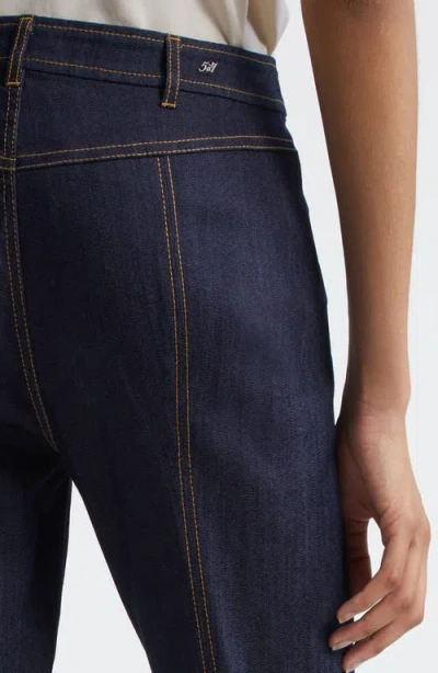 Cinq À Sept Marsha Patch Pocket Kick Flare Jeans In Blue