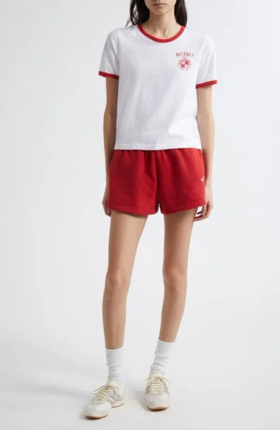 Sporty And Rich Sporty & Rich Crest Cotton Ringer T-shirt