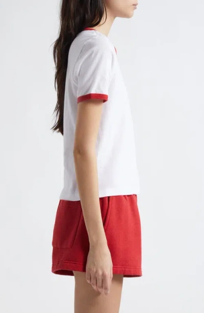 Sporty And Rich Sporty & Rich Crest Cotton Ringer T-shirt