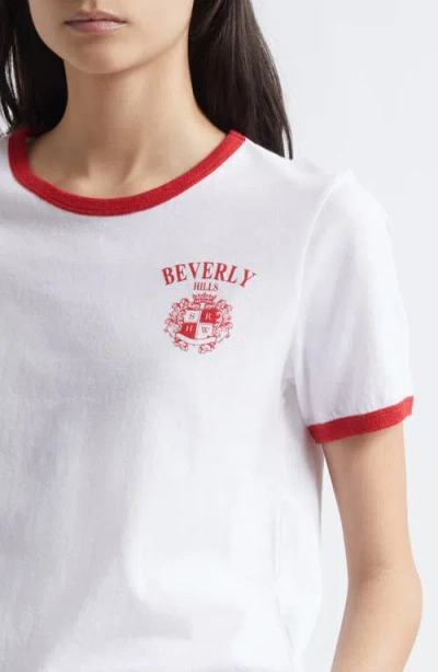 Sporty And Rich Sporty & Rich Crest Cotton Ringer T-shirt