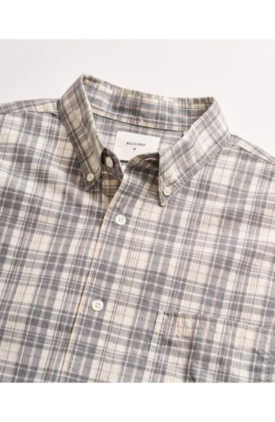 Billy Reid Plaid Cotton Button-down Shirt In Gray
