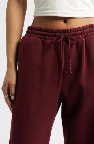 Bp. Oversize Fleece Joggers In Burgundy