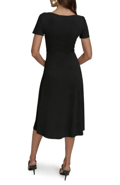 Donna Karan New York Twist Detail Knit Midi Dress