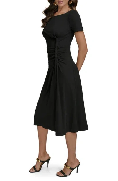 Donna Karan New York Twist Detail Knit Midi Dress