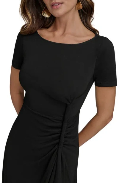 Donna Karan New York Twist Detail Knit Midi Dress