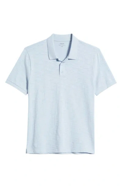 Vince Cotton Slub Jersey Polo In Blue
