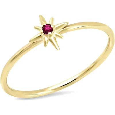 Elliot Young 14k North Star Ring Ruby