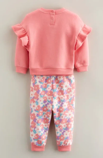 Tucker + Tate Ruffle Sweatshirt & Joggers Set In Pink