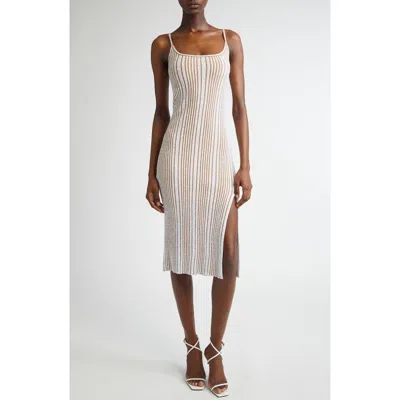 Missoni Sequin Rib Knit Body-con Sweater Dress