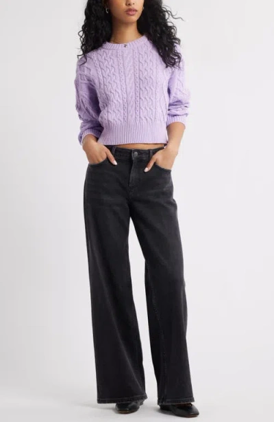 Bp. Low Rise Wide Leg Jeans In Black