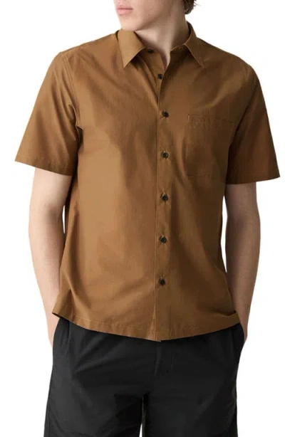 Theory Noll Short Sleeve Shirt In Soft Lawn